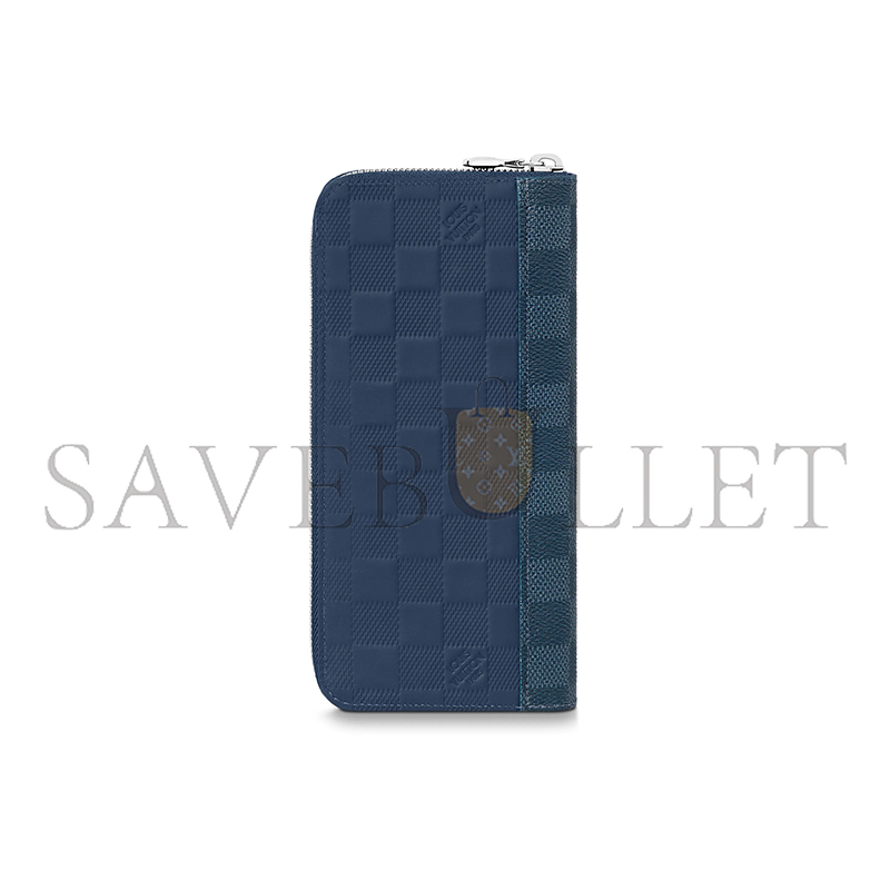LOUIS VUITTON ZIPPY VERTICAL CHECKERBOARD ZIPPER IN LEATHER AND CANVAS M60503 (20*10*2)